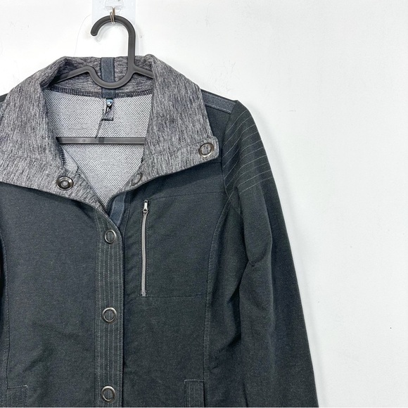 Kuhl Women's Krush Cotton Blend Jacket Internal Contrast Detail Black/Gray XS - Picture 6 of 16